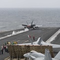 403-6266 USS Reagan - From Vulture's Row - F-18 Hornet